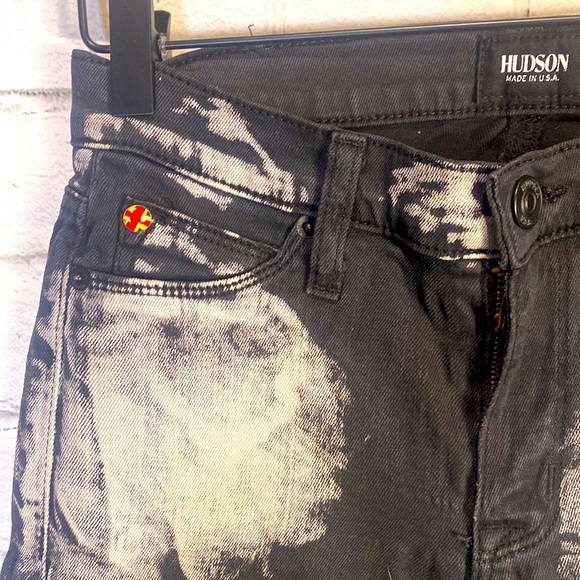 Hudson Women’s Nico Super Skinny Black Acid Wash Jeans Sz-25 - Picture 11 of 12